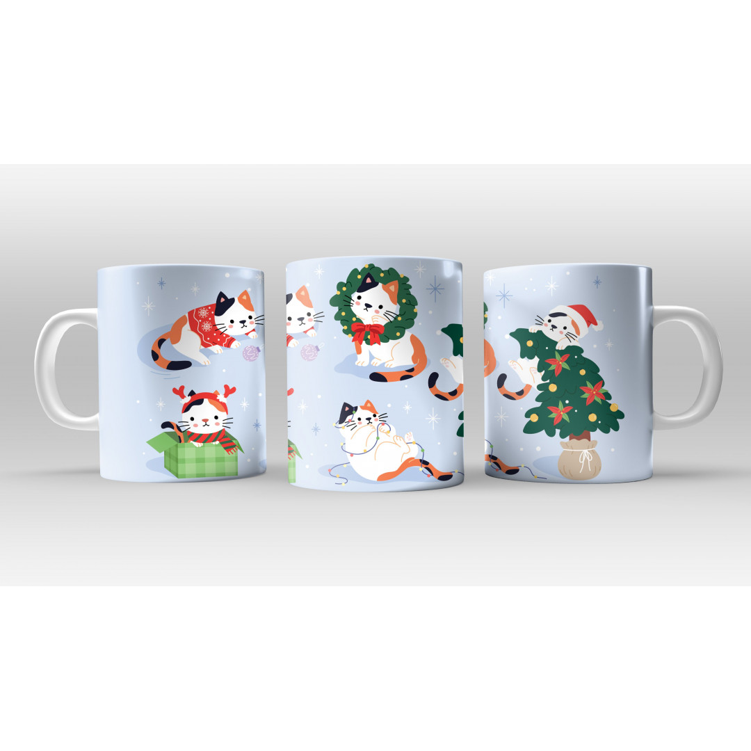 Caneca Natal Gatinhos Natalinos